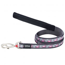 Red dingo comfort handle leash Pink Flamingo