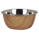 STAINLESS STEEL BOWL WOOD DESIGN