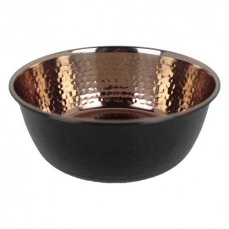 BLACK BOWL HAMMERED COPPER