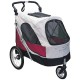 STROLLER AVENTURA-XL GREY-RED FOR DOGS UNDER 45KG