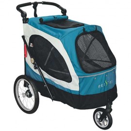 STROLLER AVENTURA-XL GREY-RED FOR DOGS UNDER 45KG