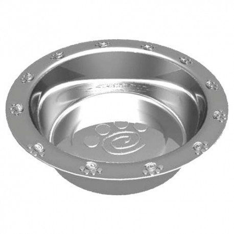 Stainless steel bowl with Paws patterns