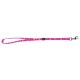 Grooming noose with pawprint hot pink nylon noose