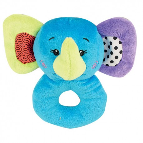 Elephant Round Rattle Puppy Plush