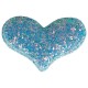 SHOW TECH GLITTER HEART BOWS 5PCS - 5,5CM WITH ELASTIC