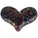 SHOW TECH GLITTER HEART BOWS 5PCS - 5,5CM WITH ELASTIC