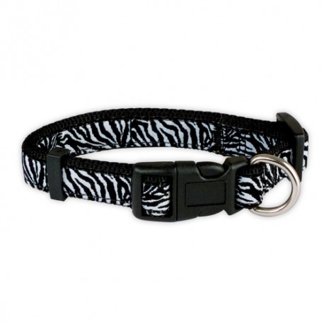 Doogy "Savane" nylon collar - White Zebra
