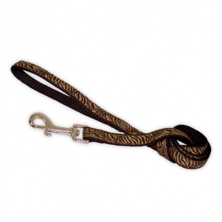 Doogy Savane nylon lead - Brown Zebra