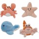 SET OF 4 PLUSHES «SEA TREASURE»