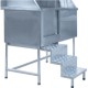 Fixed frame stainless steel grooming bathtub
