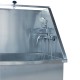 Fixed frame stainless steel grooming bathtub